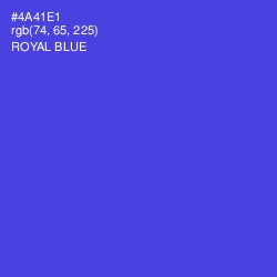 #4A41E1 - Royal Blue Color Image