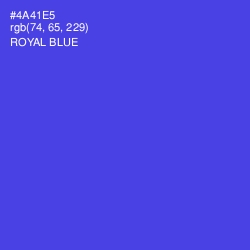 #4A41E5 - Royal Blue Color Image