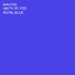 #4A41E9 - Royal Blue Color Image