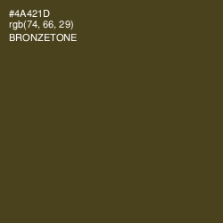 #4A421D - Bronzetone Color Image