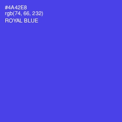 #4A42E8 - Royal Blue Color Image