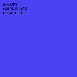 #4A42F3 - Royal Blue Color Image