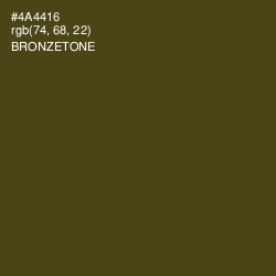 #4A4416 - Bronzetone Color Image