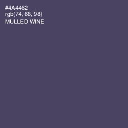 #4A4462 - Mulled Wine Color Image
