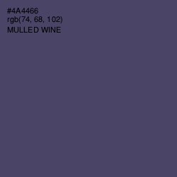 #4A4466 - Mulled Wine Color Image