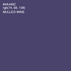 #4A446C - Mulled Wine Color Image