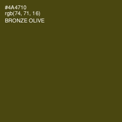 #4A4710 - Bronze Olive Color Image