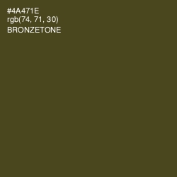 #4A471E - Bronzetone Color Image