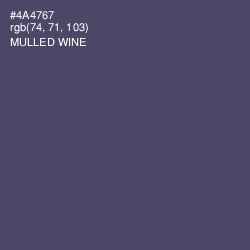 #4A4767 - Mulled Wine Color Image