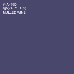 #4A476D - Mulled Wine Color Image