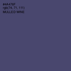 #4A476F - Mulled Wine Color Image