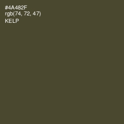 #4A482F - Kelp Color Image