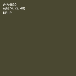 #4A4830 - Kelp Color Image