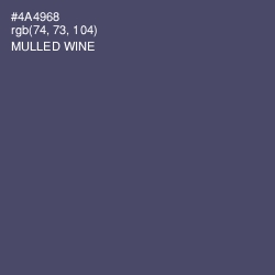 #4A4968 - Mulled Wine Color Image
