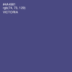 #4A4981 - Victoria Color Image