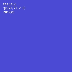 #4A4AD4 - Indigo Color Image