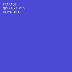 #4A4AD7 - Royal Blue Color Image