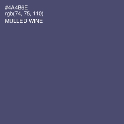 #4A4B6E - Mulled Wine Color Image