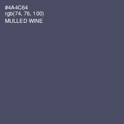 #4A4C64 - Mulled Wine Color Image