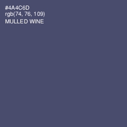 #4A4C6D - Mulled Wine Color Image