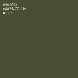 #4A4D31 - Kelp Color Image