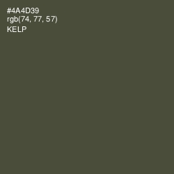 #4A4D39 - Kelp Color Image