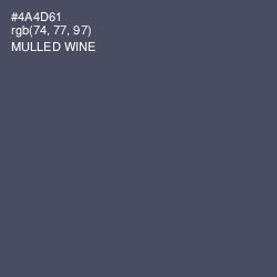 #4A4D61 - Mulled Wine Color Image