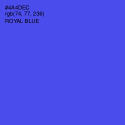 #4A4DEC - Royal Blue Color Image
