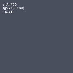 #4A4F5D - Trout Color Image