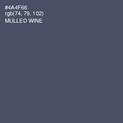 #4A4F66 - Mulled Wine Color Image