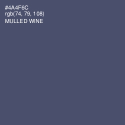 #4A4F6C - Mulled Wine Color Image