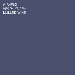 #4A4F6D - Mulled Wine Color Image