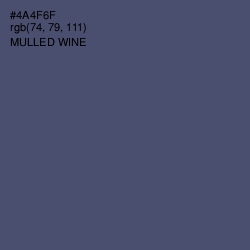 #4A4F6F - Mulled Wine Color Image