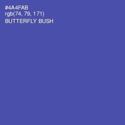 #4A4FAB - Butterfly Bush Color Image