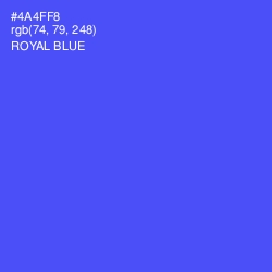 #4A4FF8 - Royal Blue Color Image