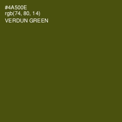 #4A500E - Verdun Green Color Image
