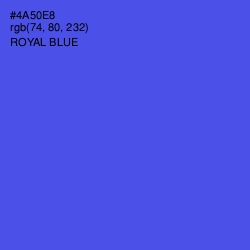 #4A50E8 - Royal Blue Color Image