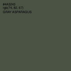 #4A5243 - Gray Asparagus Color Image