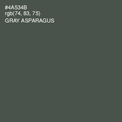 #4A534B - Gray Asparagus Color Image