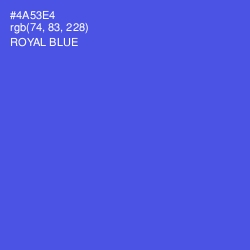 #4A53E4 - Royal Blue Color Image