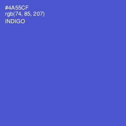 #4A55CF - Indigo Color Image