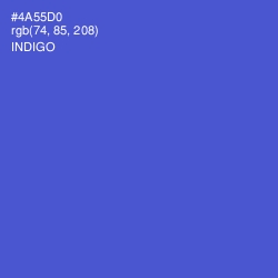 #4A55D0 - Indigo Color Image