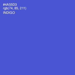 #4A55D3 - Indigo Color Image