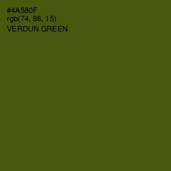 #4A580F - Verdun Green Color Image