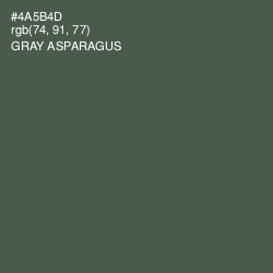 #4A5B4D - Gray Asparagus Color Image