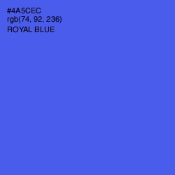 #4A5CEC - Royal Blue Color Image