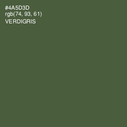 #4A5D3D - Verdigris Color Image