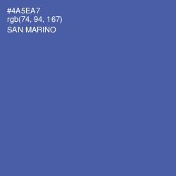 #4A5EA7 - San Marino Color Image