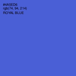 #4A5ED6 - Royal Blue Color Image