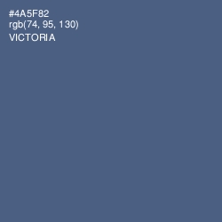 #4A5F82 - Victoria Color Image